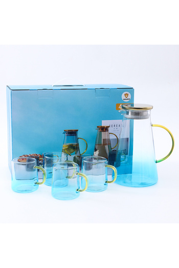 sharpdo Light Luxury Glass Kettle And Cup Set Household Nordic With One 1880 ML Pot And Four 315 ML Cups
