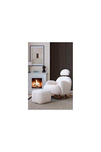 Luxehome Cozy Sallanan Bejer + puf
