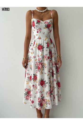 JANES Floral Print Midi Dress - Stylish Dress for Women