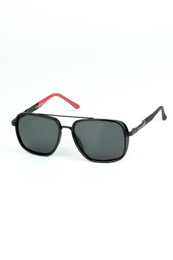Di Caprio Men's Red Polarized Protected Rectangular Model Sunglasses