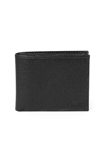 Daniel Klein DKL0743-1 Чорний чоловічий гаманець та картка з натуральної шкіри