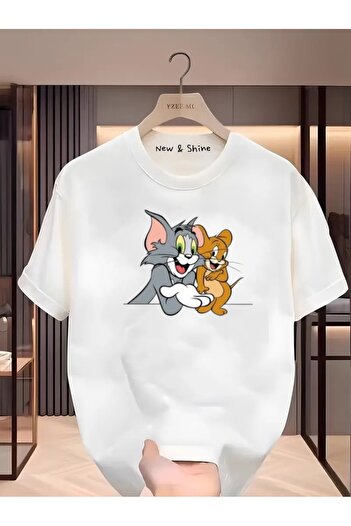 New Shine TOM AND JERRY PRINTED Μπλουζάκι με στάμπα Oversize