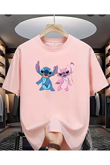 New Shine Μπλουζάκι με στάμπα ANGEL AND STITCH