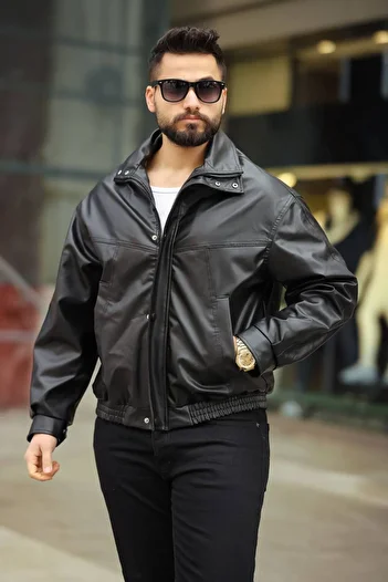 S&M CLOTHİNG ΑΝΔΡΙΚΟ OLD MONEY PREMIUM VINTAGE OVERSIZED ΔΕΡΜΑΤΙΝΟ ΜΠΟΥΦΑΝ