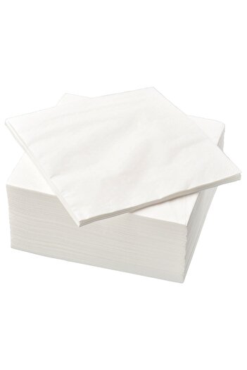 IKEA Paper napkins, white, 40x40 cm, 100 pieces