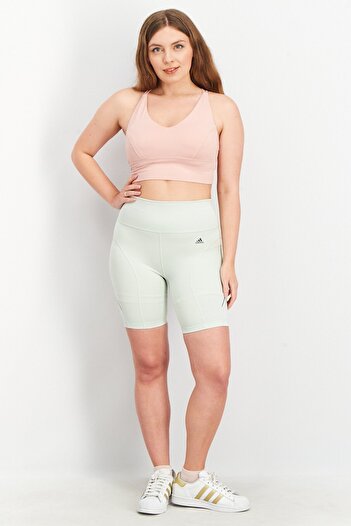 adidas Women Sportswear Fit Training Tight Shorts, Linen Green