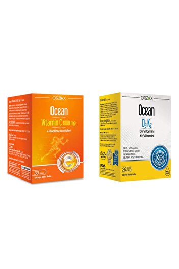 Ocean Ocean Vitamin C and D3k2 - 1000 Mg 30 Tablets