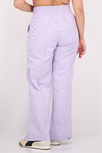 The Giving Movement Women Regular Fit Brand Logo Wide Leg Pants, Lavender