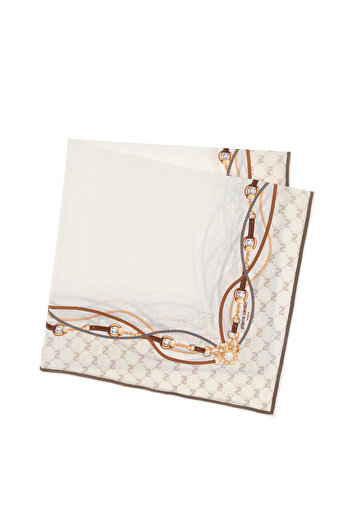Pierre Cardin Brown Silk Scarf 50309590-Vr029
