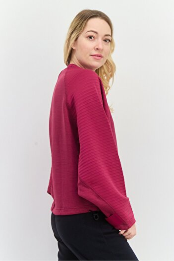 adidas Women Sportswear Fit Long Sleeve Training Sweatshirt, Purple
