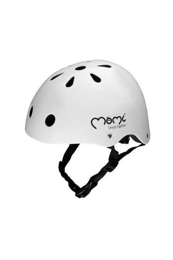 Momi Children's Bicycle Helmet, - White Matt