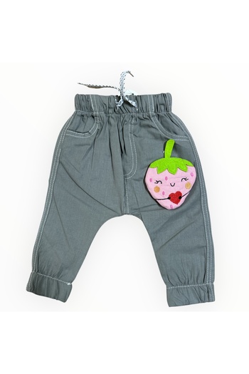 mini trends Gabardin pantolon tek alt nakışlı