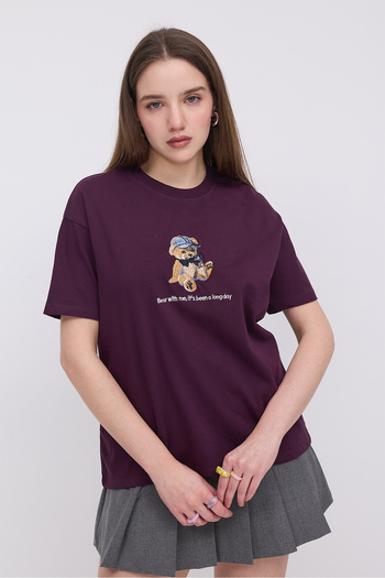 Addax Teddy Bear Embroidered T-Shirt P10405
