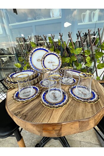 GÜRCÜGLASS Georgian Glass Crown 27 Prc Breakfast Kit