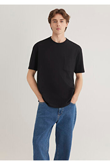 Mavi Men's Black Basic T-Shirt with Pockets066248-900