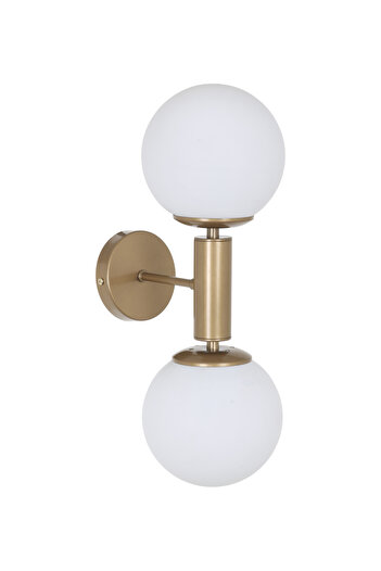 MŞ Aydınlatma Hector Antique 2 White Glass Sconce