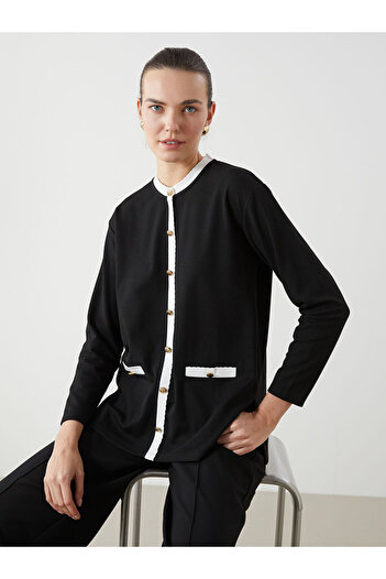 LC Waikiki Black Crew Neck Women's Tunic