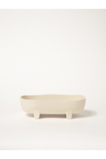 Beige & Stone Natural Touch Ceramic Vanilla Presentation Plate