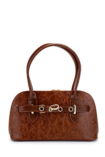 minebag Women's Faux Leather Crossbody Bag - Belt Detail, King Tan