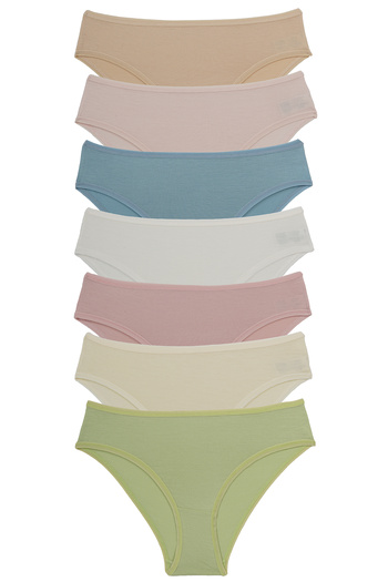 Nicoletta Chiloți de damă pachet 7 bambus lycra antibacterian MIXCOLOR