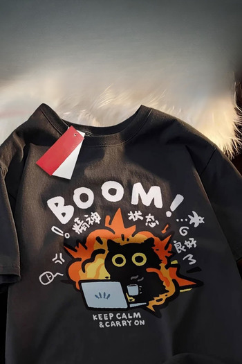 Köstebek Black Boom Keep Calm & Carry on Unisex T-Shirt