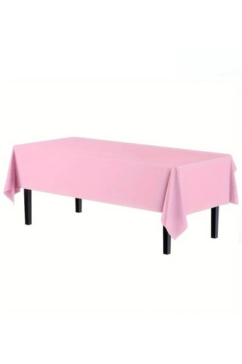 BeySüS Plastic Disposable Table Cloth Pink 137 * 270 cm
