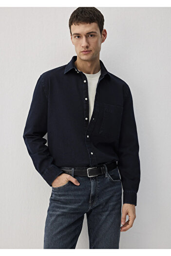 Mavi Navy Blue Denim Shirt Regular Fit 0211281 -18790