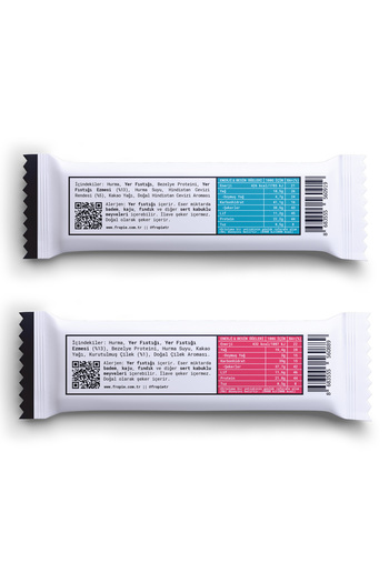 FROPİE Fropie Vegan High Protein Bar Set of 6 - Peanut Butter & Strawberry & Coconut