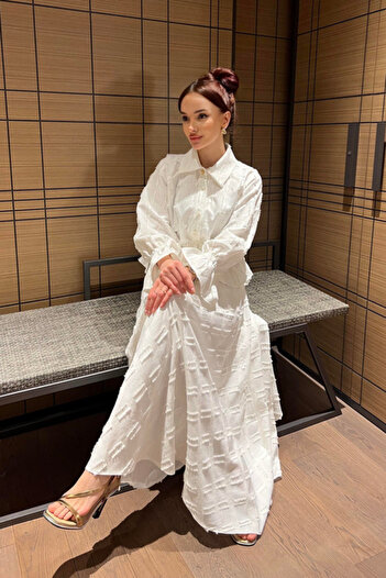 HILL HABB Pearl Buttoned Tasseled Linen Suit - - Shirt & Skirt Double Combination
