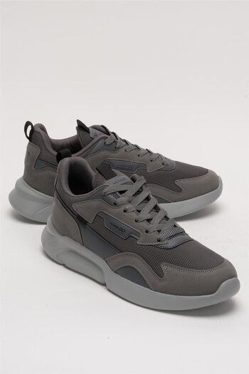 Liger Men's Daily Comfortable Walking Sports Shoes Smoked - Black