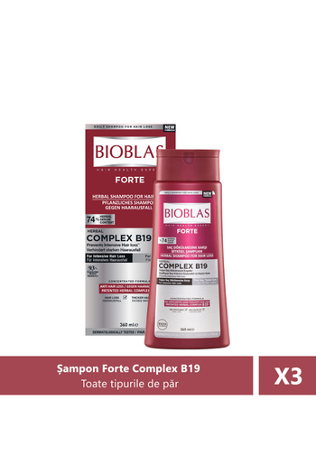 Bioblas Bioblas Forte Complex B19 Anti-Hair Loss Shampoo, 360ml X 3 pieces