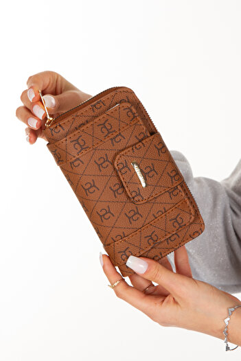 Newish Polo Patterned Fabric Wallet - Fashion, Card Holder and Phone Compartment