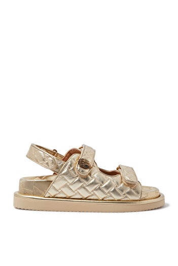 Kurt Geiger Metalik Deri Günlük Sandaletler