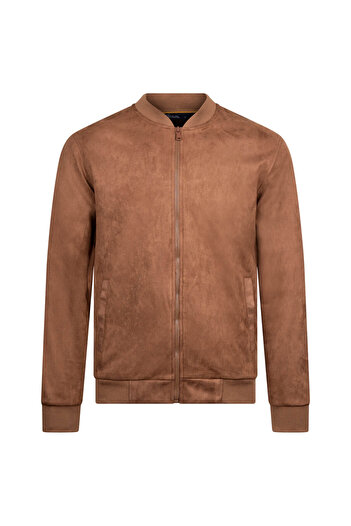 Hatemoğlu Коричневий Regular Fit Bomber Yaka Сезонний Пальто