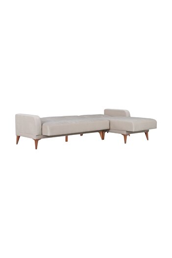 Kilim Mobilya Minimal Uzanmalı Köşe Takımı V2 (İKİLİ SOL ÜNİTE UZANMA SAĞ ÜNİTE) Krem
