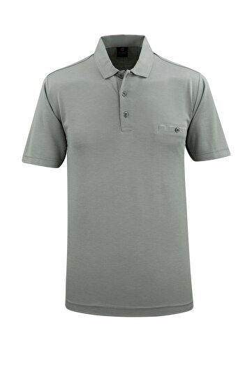 Çizgi Triko Men's Polo Neck Classic Fit T-Shirt with Pocket - 5107