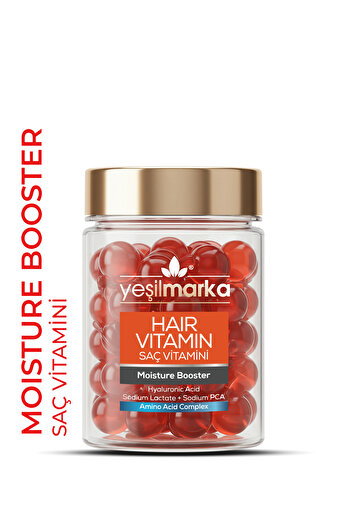 yeşilmarka Hair Vitamin - Moisture Booster Hyaluronic Acid and Collagen Content Hair Care Oil 30 Capsules
