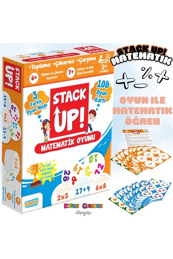 Doğan Oyuncak Dünyası Stack up I'M Learning Math! - Math Activity Game - Math Word Game - Mind Game Intelligence