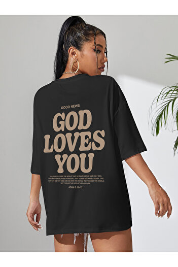 uyguntarz Good Loves You Printed Unisex Oversize Tshirt