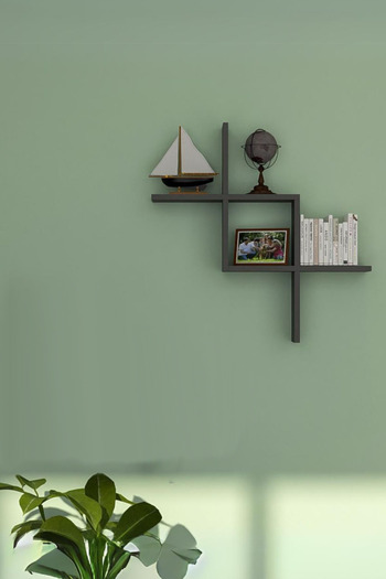 İda Wooden Zagy Decorative Wall Shelf - Wall Mounted Bookshelf