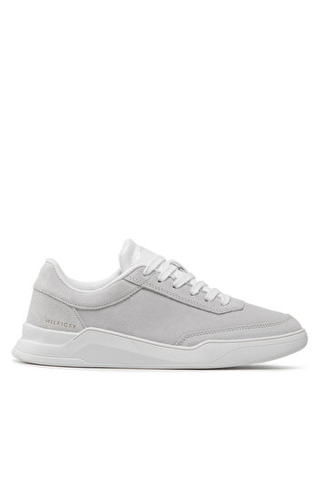 Tommy Hilfiger Elevated Cupsole Süet Erkek Gri Sneaker
