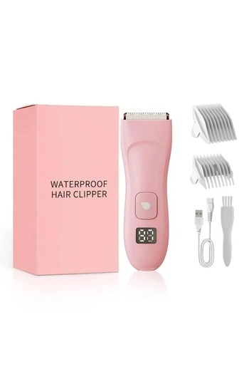 Denx Original Safe Body Shaver Waterproof Sensitive Areas Shaver with Charging Screen Pink