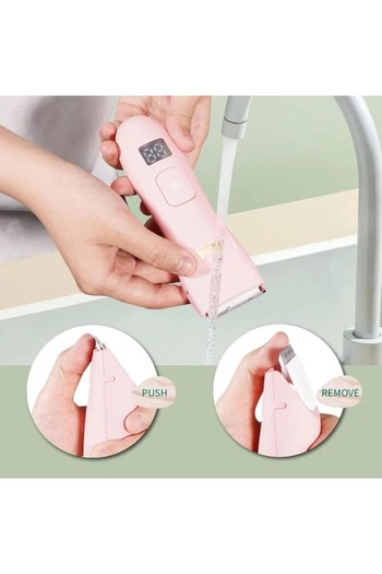 Denx Original Safe Body Shaver Waterproof Sensitive Areas Shaver with Charging Screen Pink