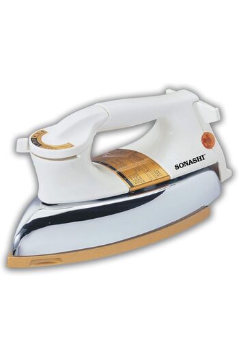 sonashi SHI-6011 Heavy Iron 1000-1200W with Thermostat, Overheat Protection & Non-Stick Soleplate