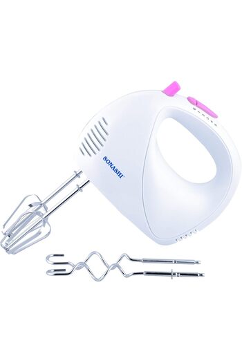 sonashi SMX-144 Hand Mixer, 5-Speed, Cake Beater, Detachable Dough Hook, Turbo Switch