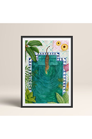 HOMEPACK Tekli Ahşap Çerçeveli Tablo Tek Parça Poster Tablo TK/946