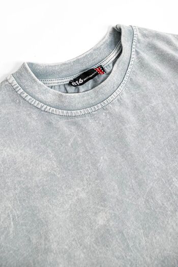 Sekizbiraltı Πλυμένο λευκό Basic Oversize Unisex Tshirt