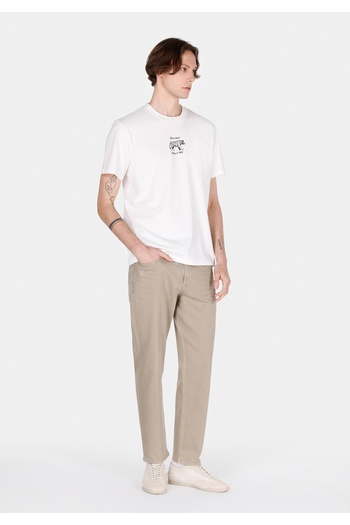 Colin's Comfort Fit Yuvarlak Yaka Düz Erkek Beyaz Kısa Kol Tişört