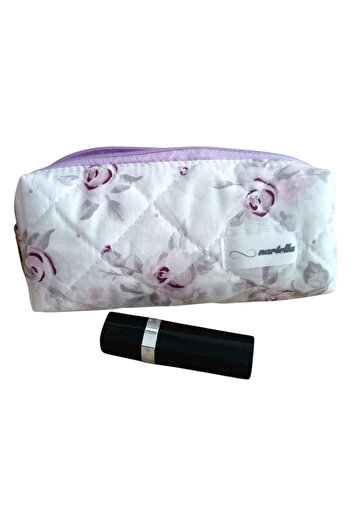 nartella Lila Bozuk Para Cüzdanı Mini Kozmetik Makyaj Çantası Ruj Çantası Mini Boy Organize