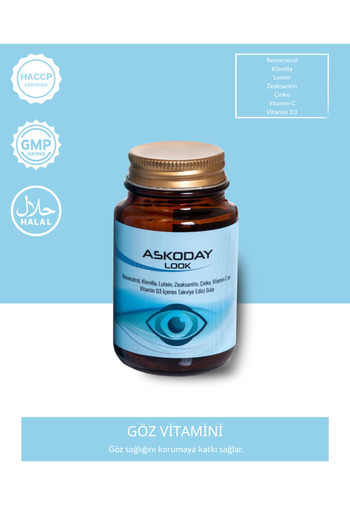 ASKODAY Look | Gözlerinize Doğal Destek: Chlorella, Resveratrol & Lutein ( Klorella )